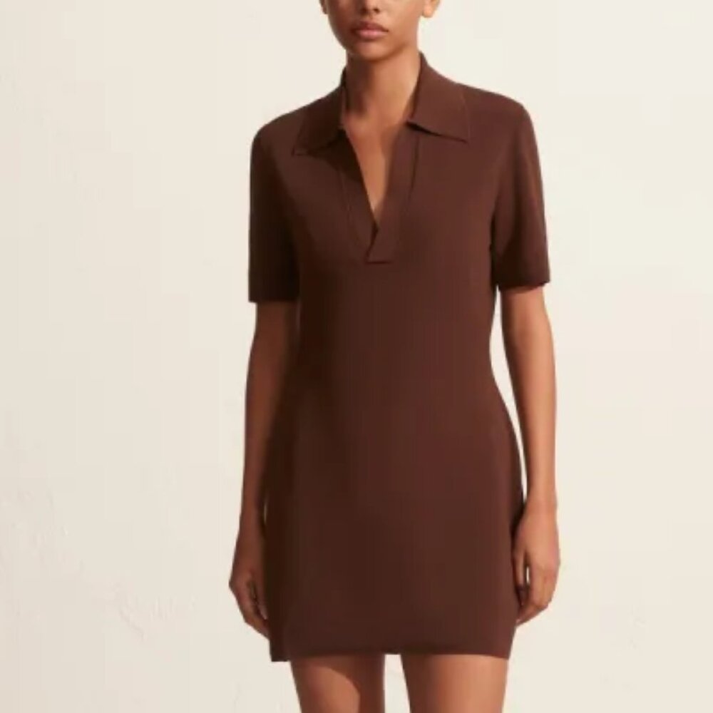 NWT Matteau Brown Polo Knit Dress - Size 6